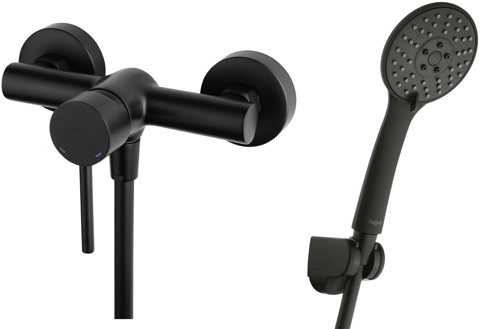 Set Duschbatterie Hagser Lisa HGR40000033, Handbrause Hagser Lara HGR17000037, HGR31000037, HGR25000037