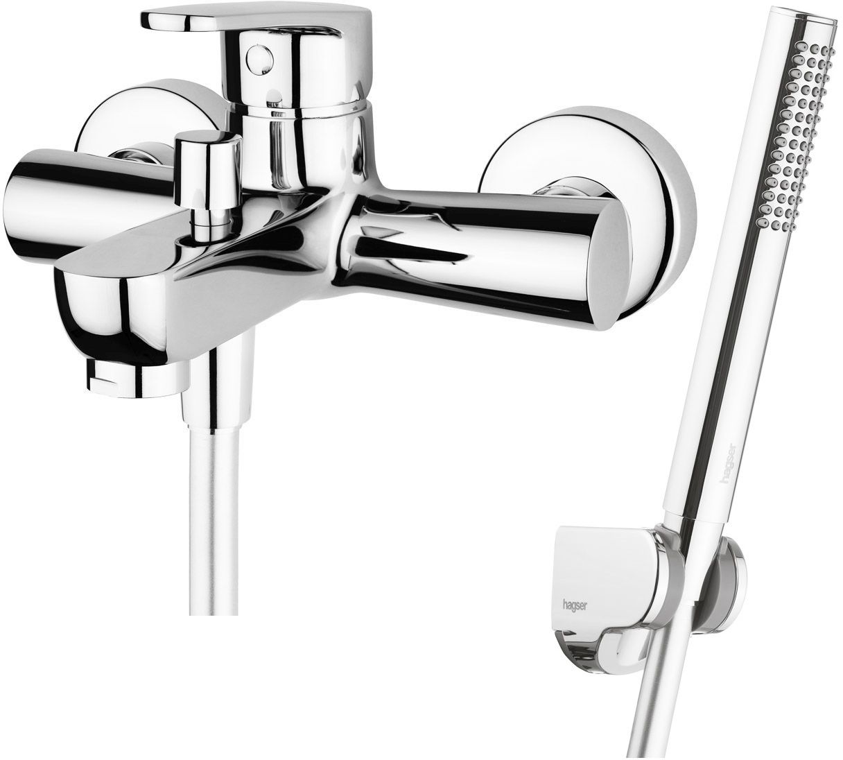 Set Badewannen- und Duscharmatur Hagser Della HGR30000034, Handbrause Hagser Mia HGR70000037, HGR15000037, HGR90000037