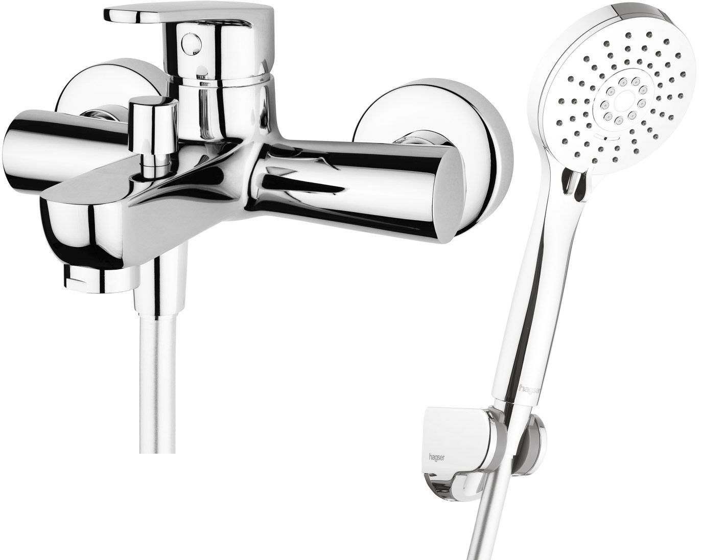 Set Badewannen- und Duscharmatur Hagser Della HGR30000034, Handbrause Hagser Tina HGR10000037, HGR15000037, HGR90000037