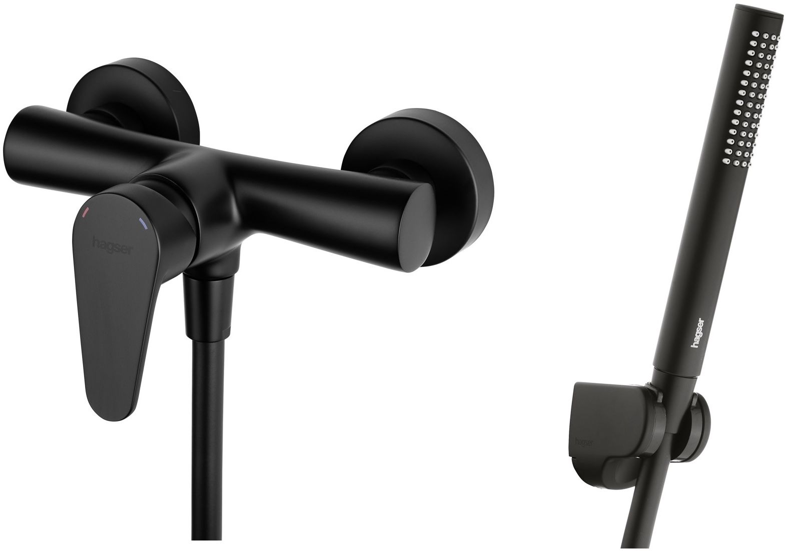 Set Duschbatterie Hagser Della HGR50000033, Handbrause Hagser Mia HGR23000037, HGR31000037, HGR25000037
