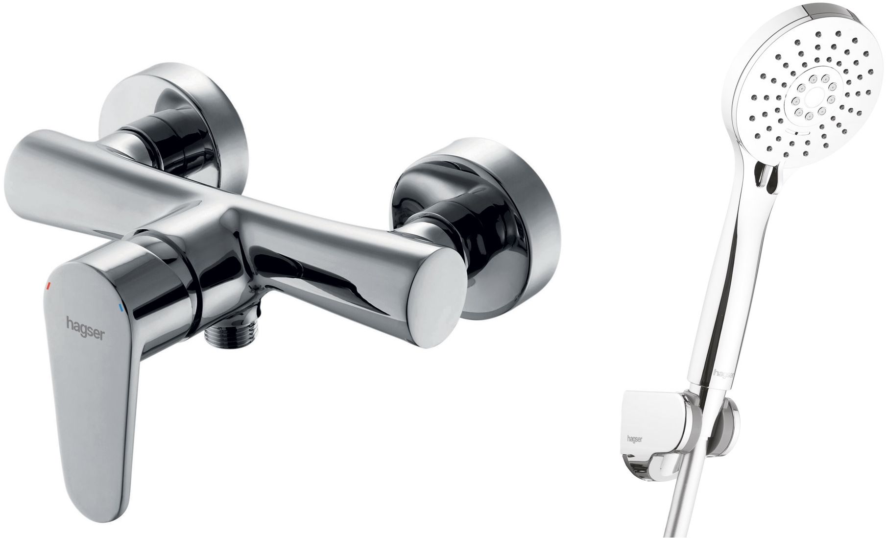 Set Duschbatterie Hagser Della HGR20000033, Handbrause Hagser Tina HGR10000037, HGR15000037, HGR90000037