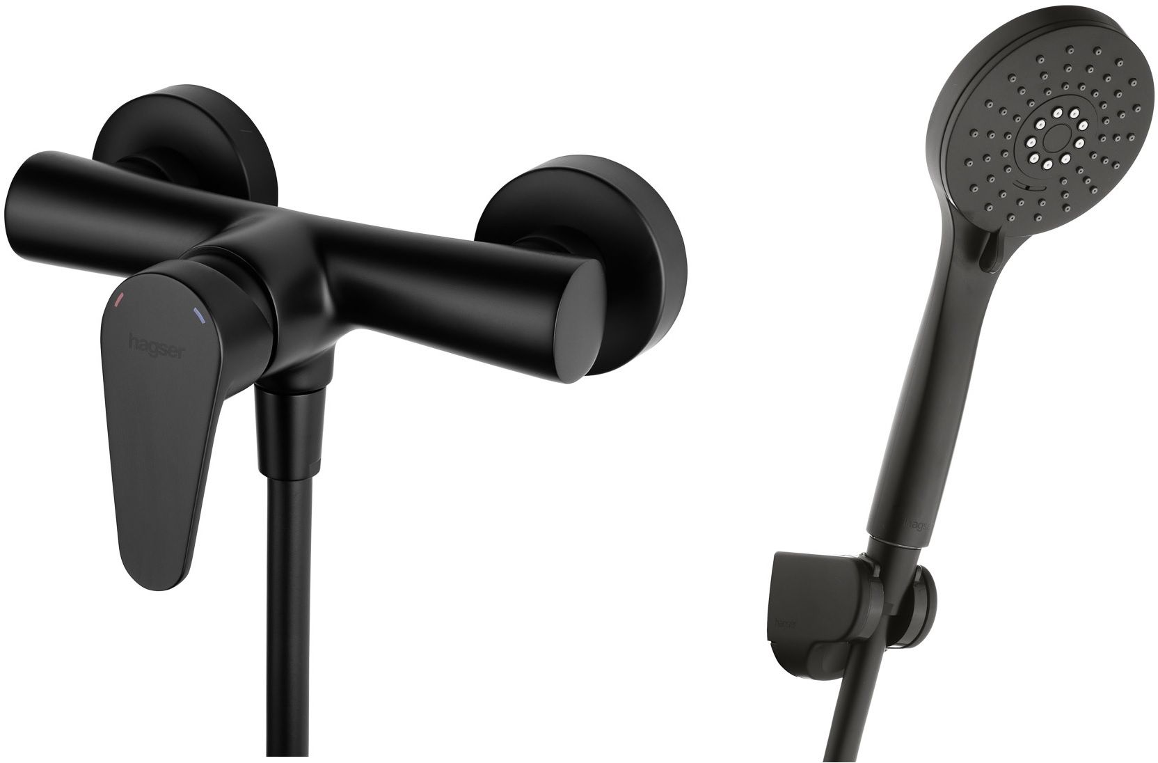 Set Duschbatterie Hagser Della HGR50000033, Handbrause Hagser Tina HGR16000037, HGR31000037, HGR25000037