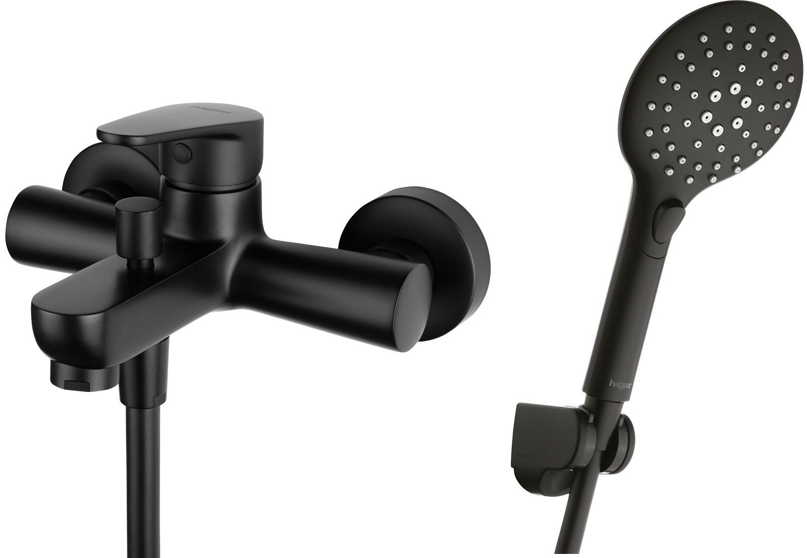 Set Badewannen- und Duscharmatur Hagser Della HGR90000034, Handbrause Hagser Andrea HGR19000037, HGR31000037, HGR25000037