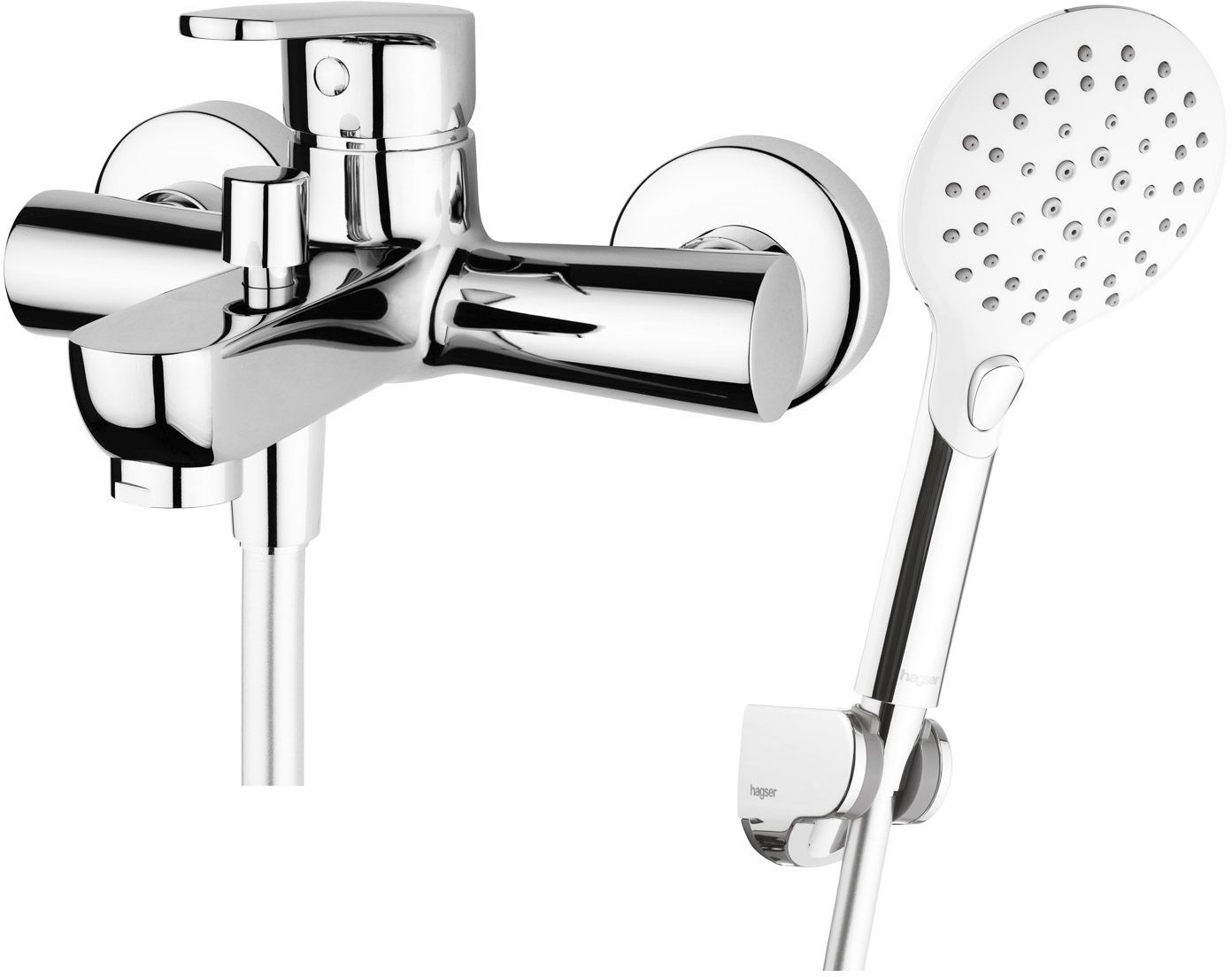 Set Badewannen- und Duscharmatur Hagser Della HGR30000034, Handbrause Hagser Sofia HGR50000037, HGR15000037, HGR90000037