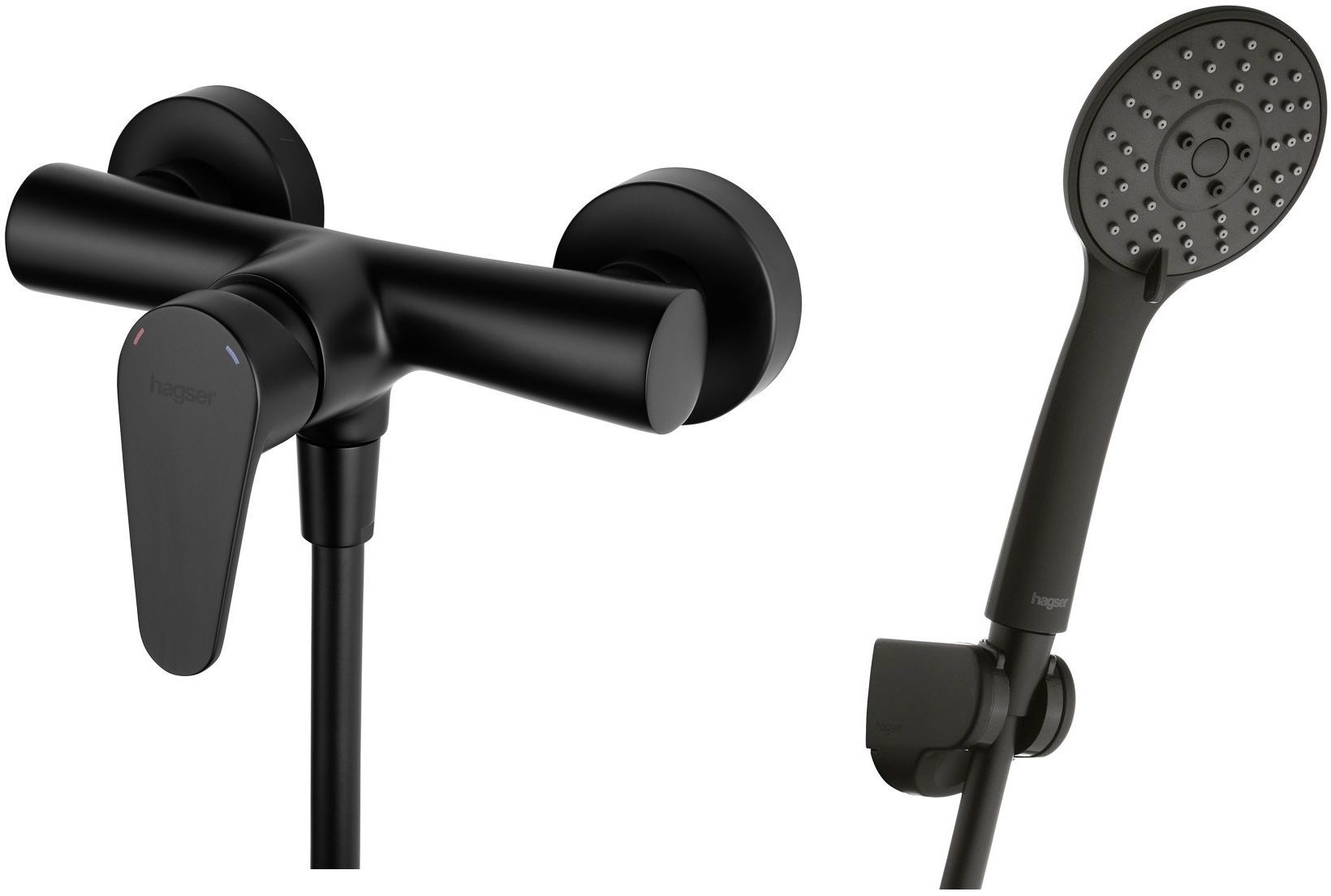 Set Duschbatterie Hagser Della HGR50000033, Handbrause Hagser Lara HGR17000037, HGR31000037, HGR25000037