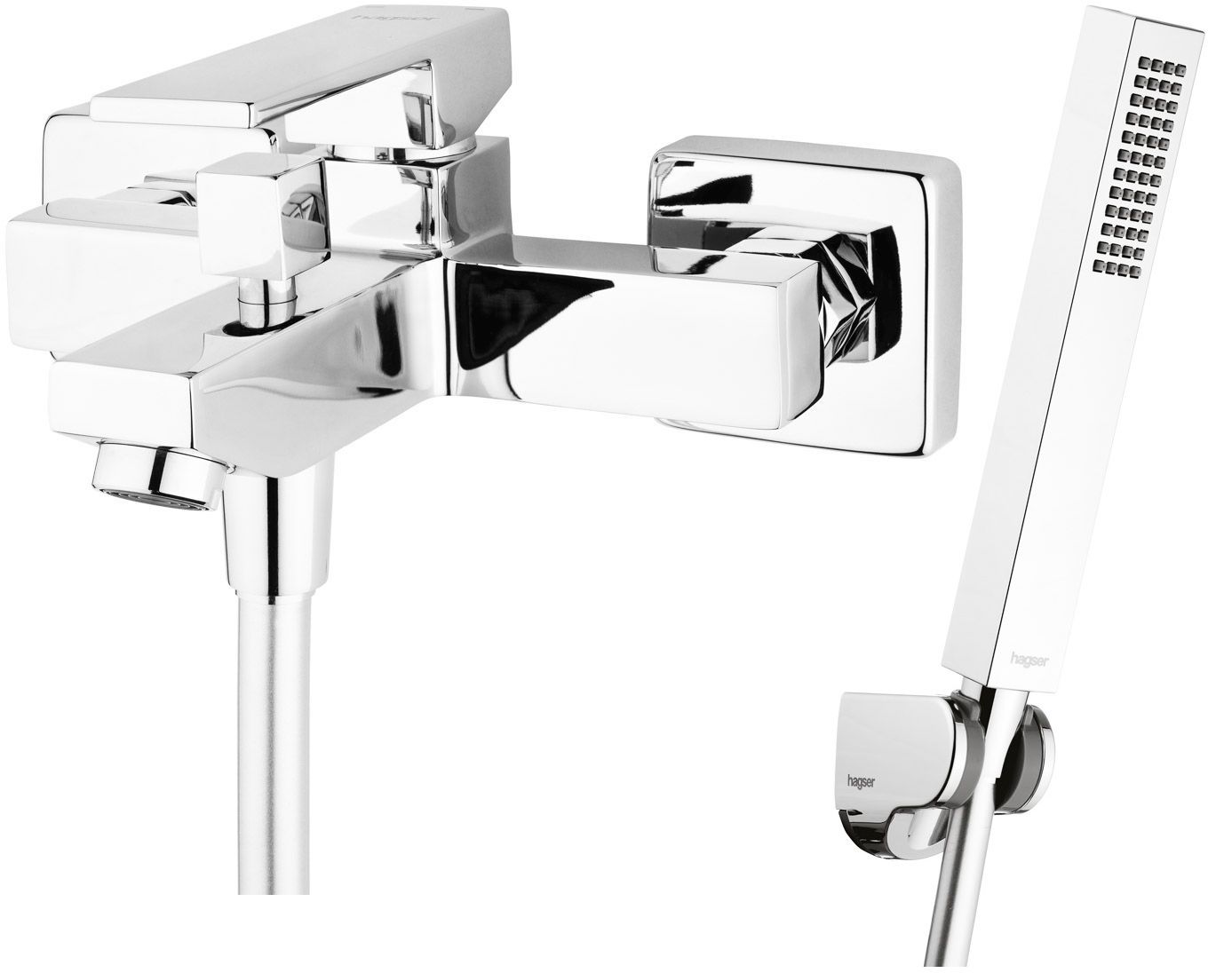 Set Badewannen- und Duscharmatur Hagser Ulva HGR50000034, Hand dusche Hagser Lea HGR80000037, HGR15000037, HGR90000037