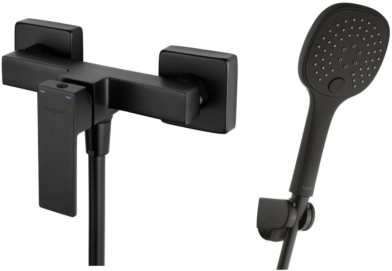 Set Duschbatterie Hagser Ulva HGR60000033, Hand dusche Hagser Emma HGR18000037, HGR31000037, HGR25000037
