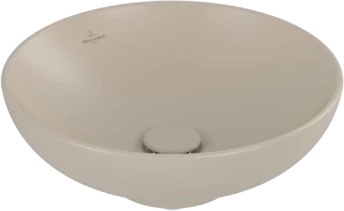 Villeroy & Boch Loop & Friends Waschbecken 42x42 cm oval Aufsatzwaschbecken braun/beige 4A4601AM