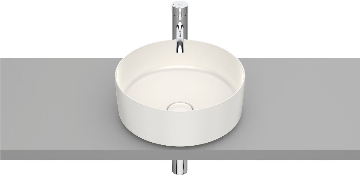 Roca Inspira Waschbecken 37x37 cm rund Aufsatzwaschbecken braun/beige A327523650