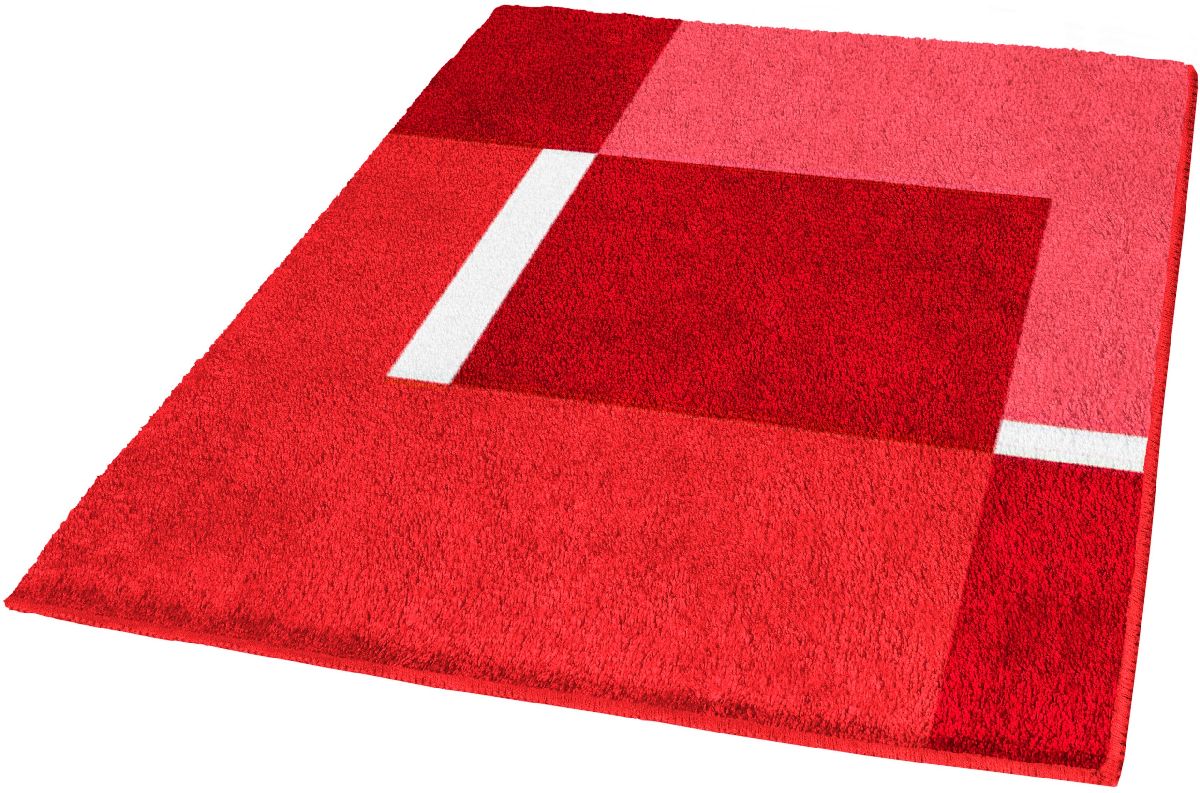 Kleine Wolke Dakota Badezimmerteppich 65x55 cm rechteckig rot 4598453539