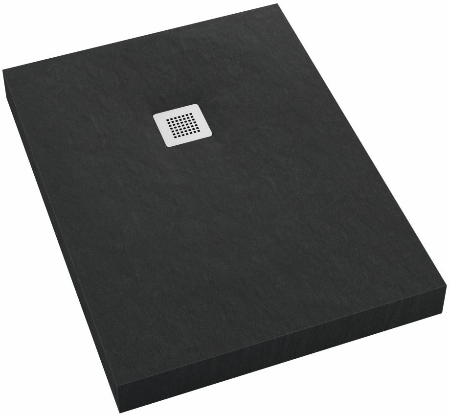 Schedpol New Horizons Black Stone Rechteckige Duschwanne + Abdeckung 130x90 cm schwarz 3.3318/C/ST-M2