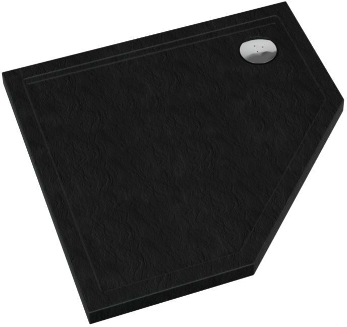 Schedpol Caspar New Black Stone Duschbecken 80x80 cm schwarz 3.2397/C/ST