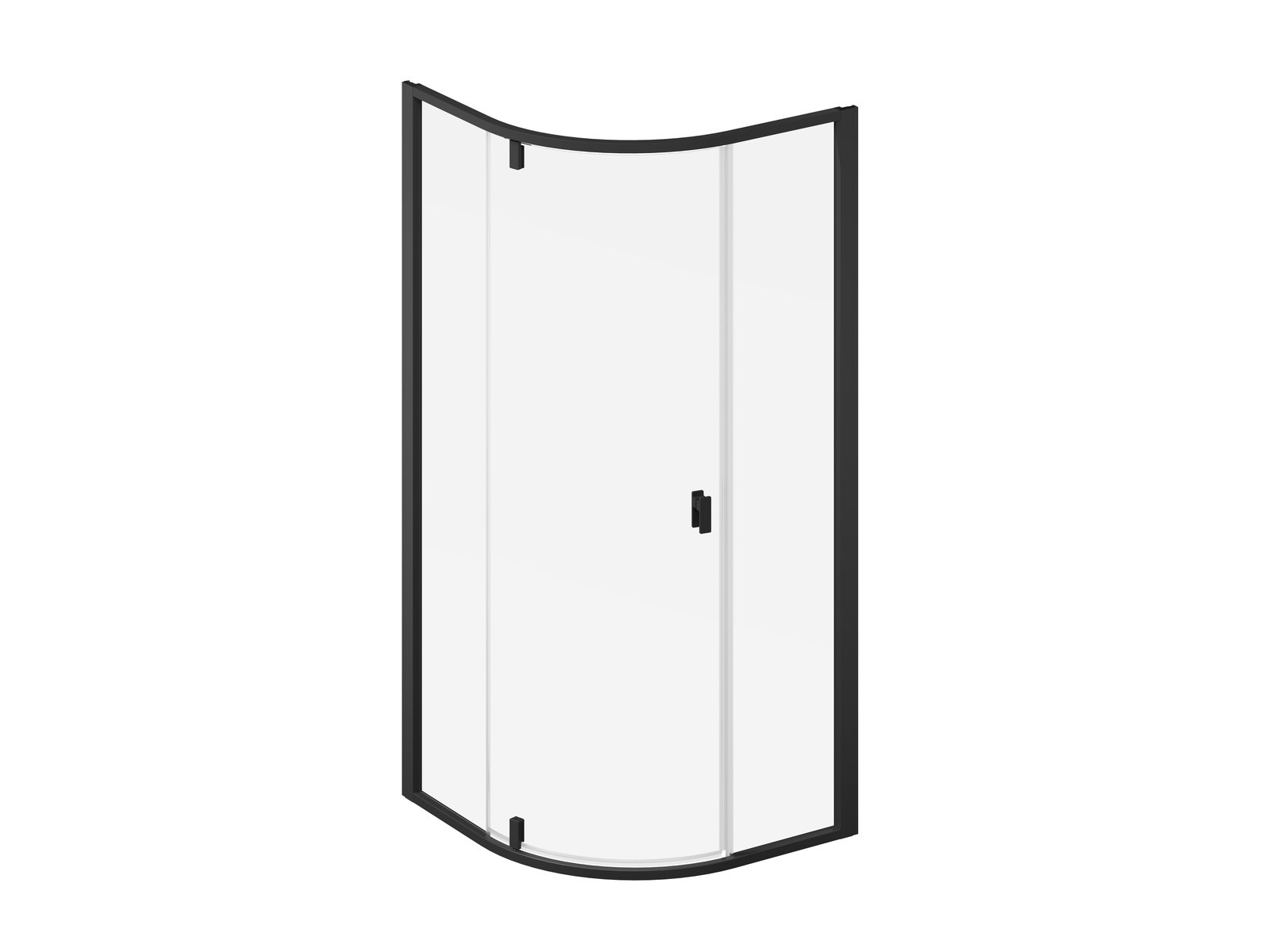 Ravak Nexty Dusche 90x90 cm halbrund schwarz Matte/durchsichtiges Glas 3O677300Z1