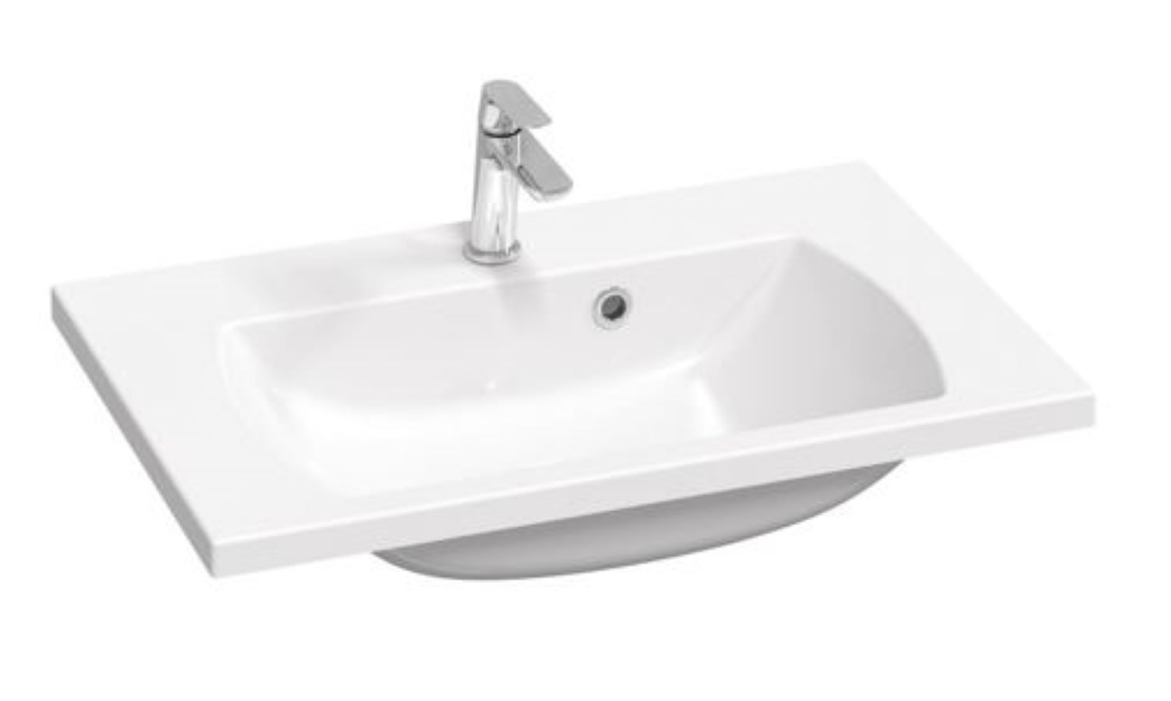 Ravak Classic II Waschbecken 70x45 cm rechteckig Möbel weiß XJX01170000
