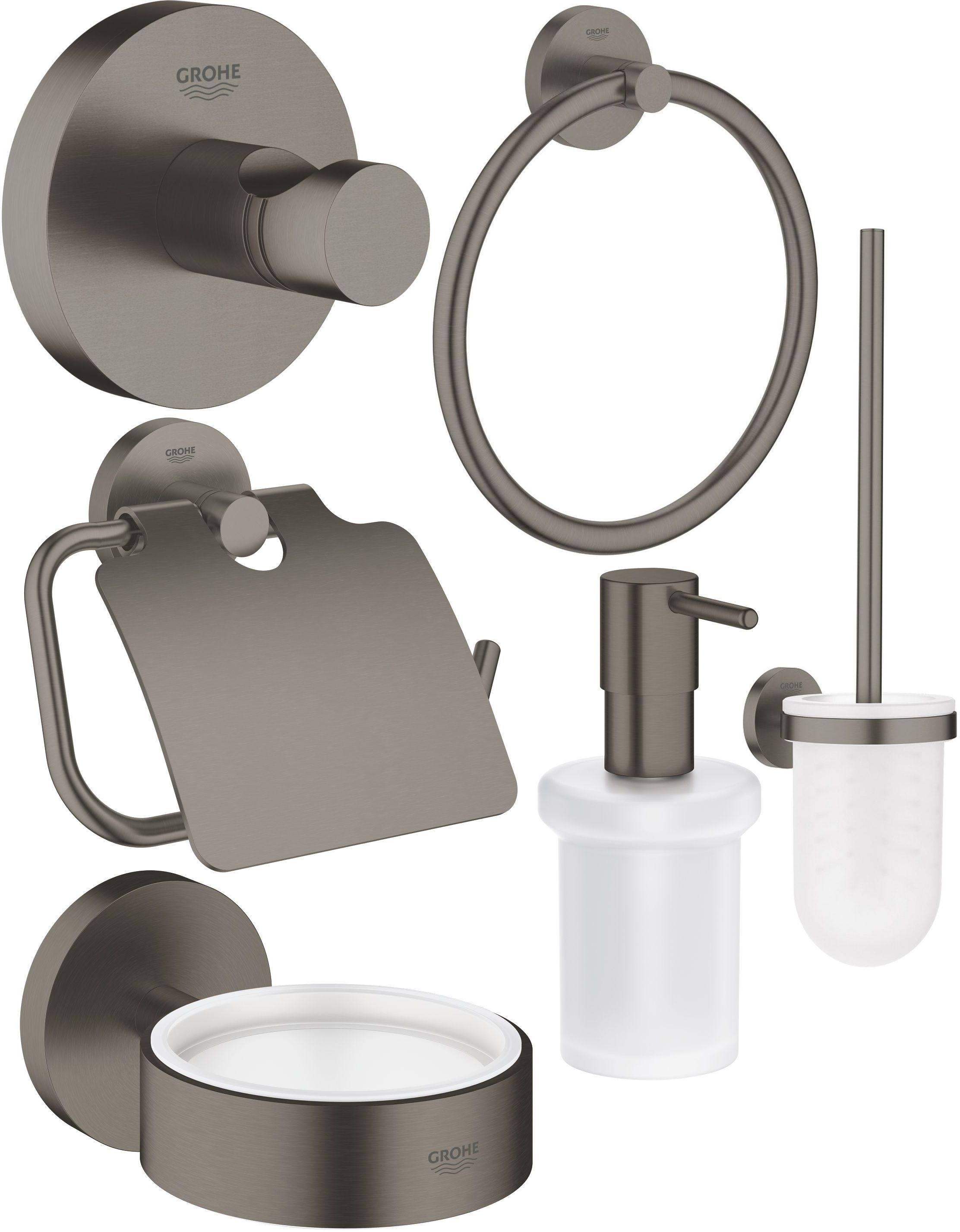 Set Klobürste Grohe Essentials 40374AL1, Klopapierhalterung Grohe Essentials 40367AL1, 40369AL1, 40365AL1, 40394AL1, 40364AL1