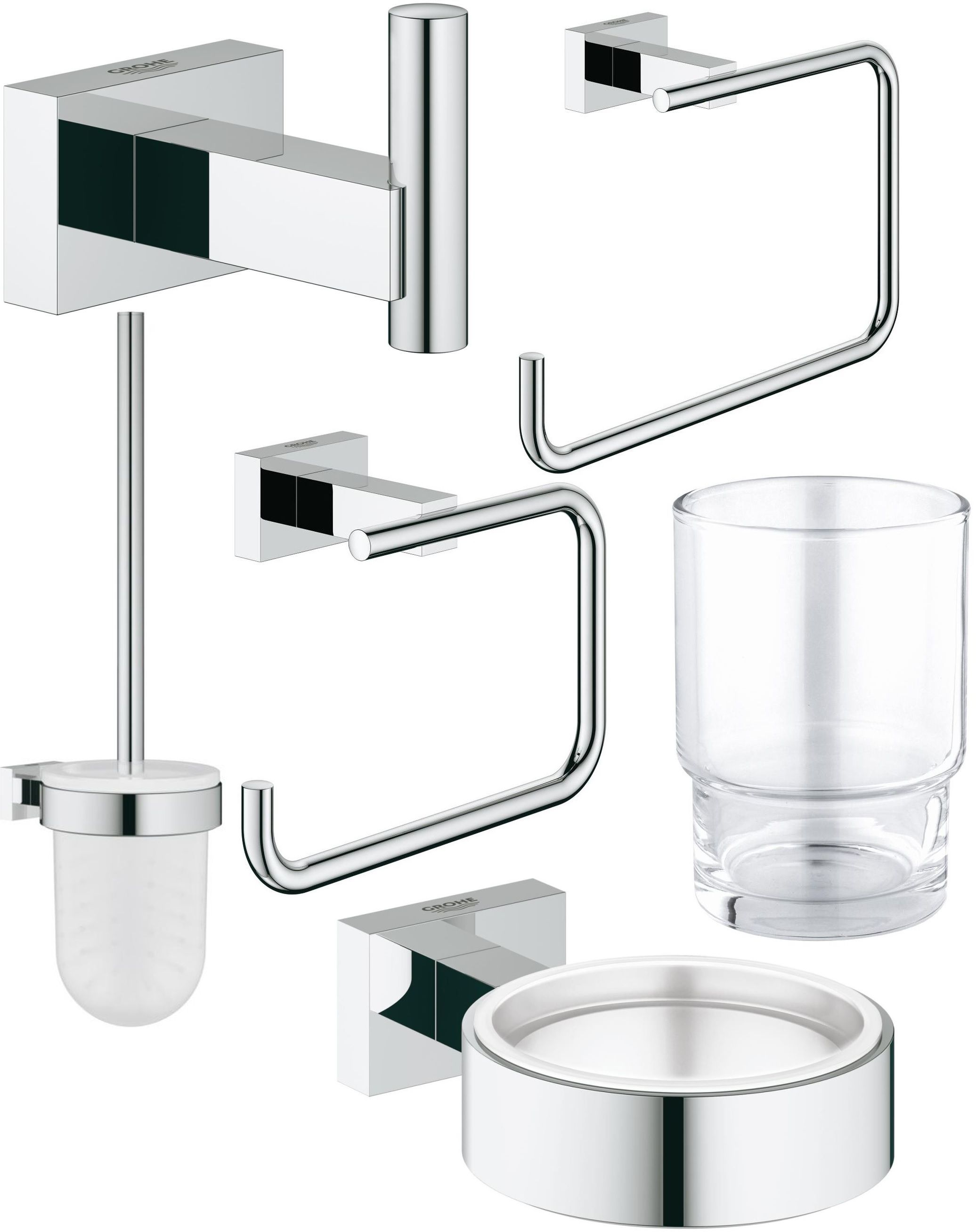 Set Klobürste Grohe Essentials 40513001, Handtuchhalter Grohe Essentials 40510001, 40507001, 40508001, 40511001, 40372001