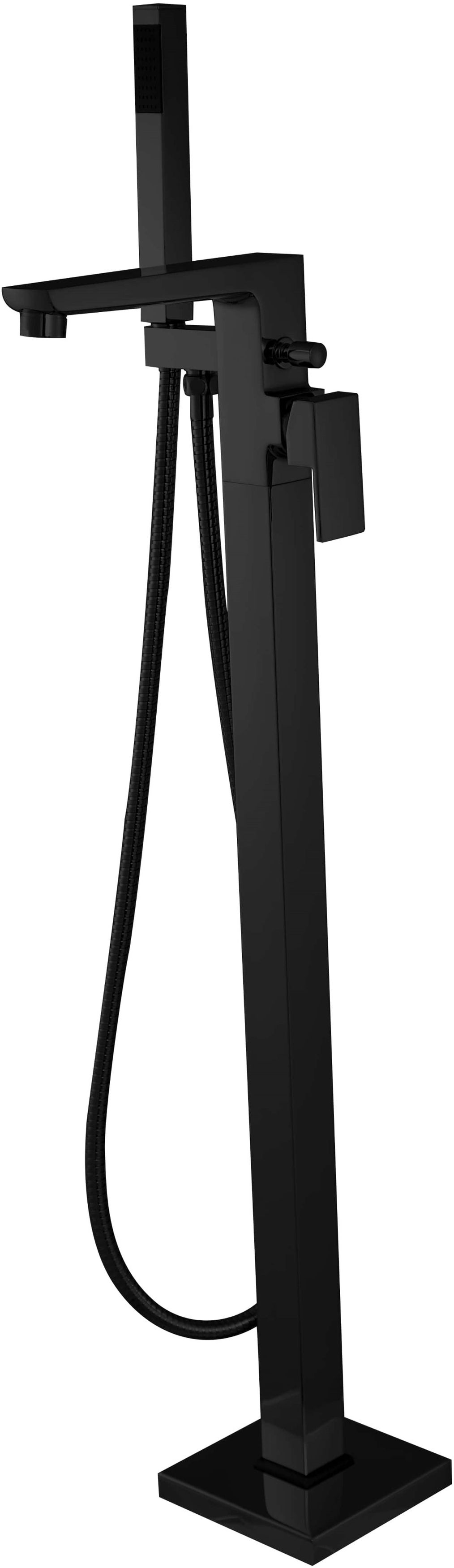 Invena Paros badewannen- und duscharmatur freistehend schwarz BW-09-W04