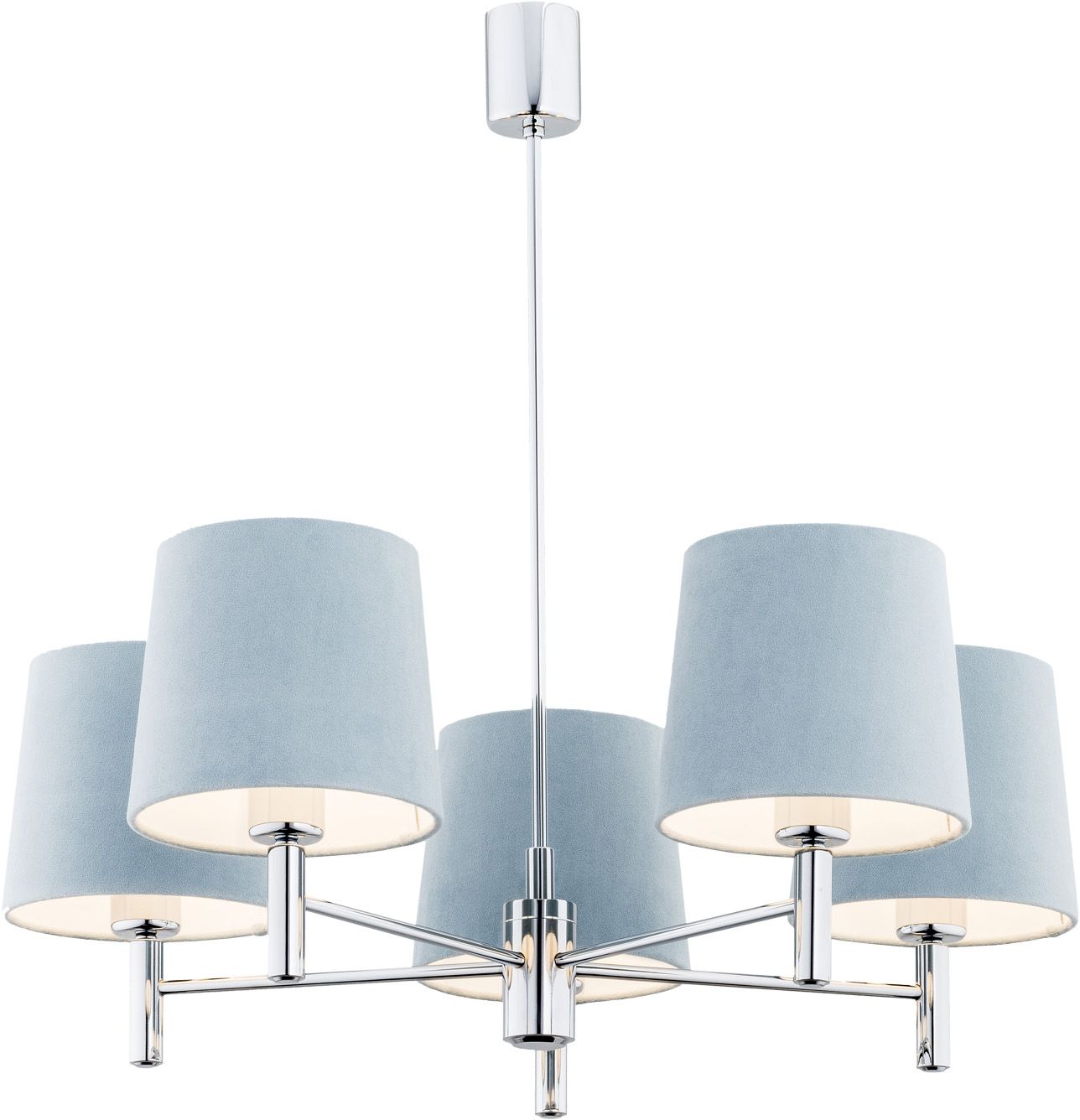 Argon Bolzano Pendelleuchte 5x15 W chrom-blau 2076