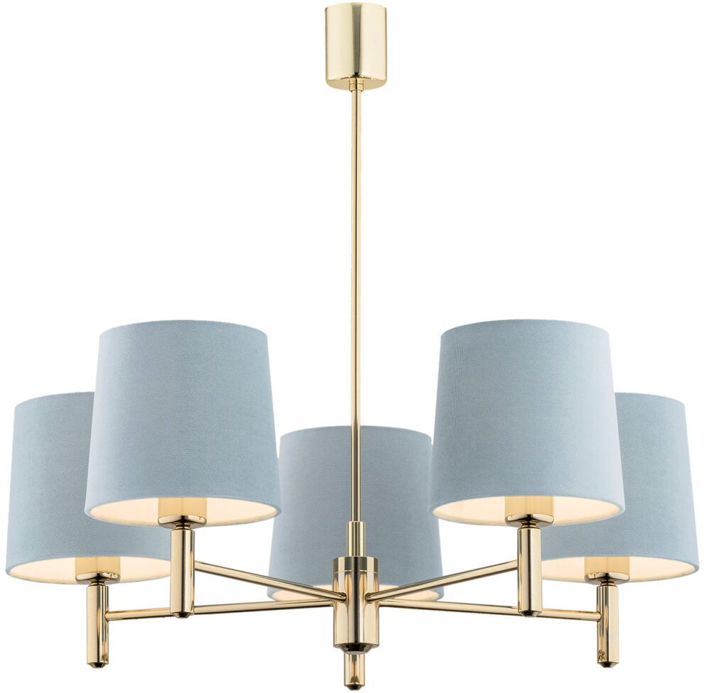 Argon Ponte Deckenlampe 5x15 W messing-blau 2085