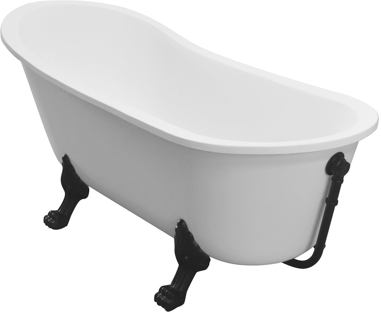 Besco Olaya Freistehende Badewanne 157.5x66.5 cm oval weiß #WAO-160+CZ