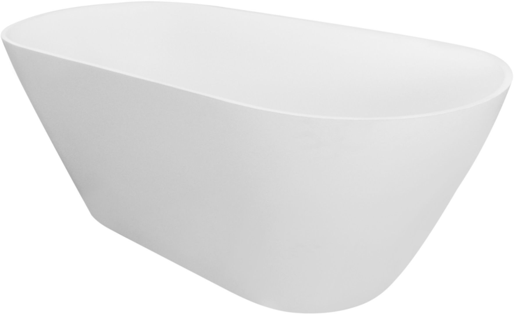 Besco Moya Freistehende Badewanne 160x68 cm oval weiß #WMMB-160MKW