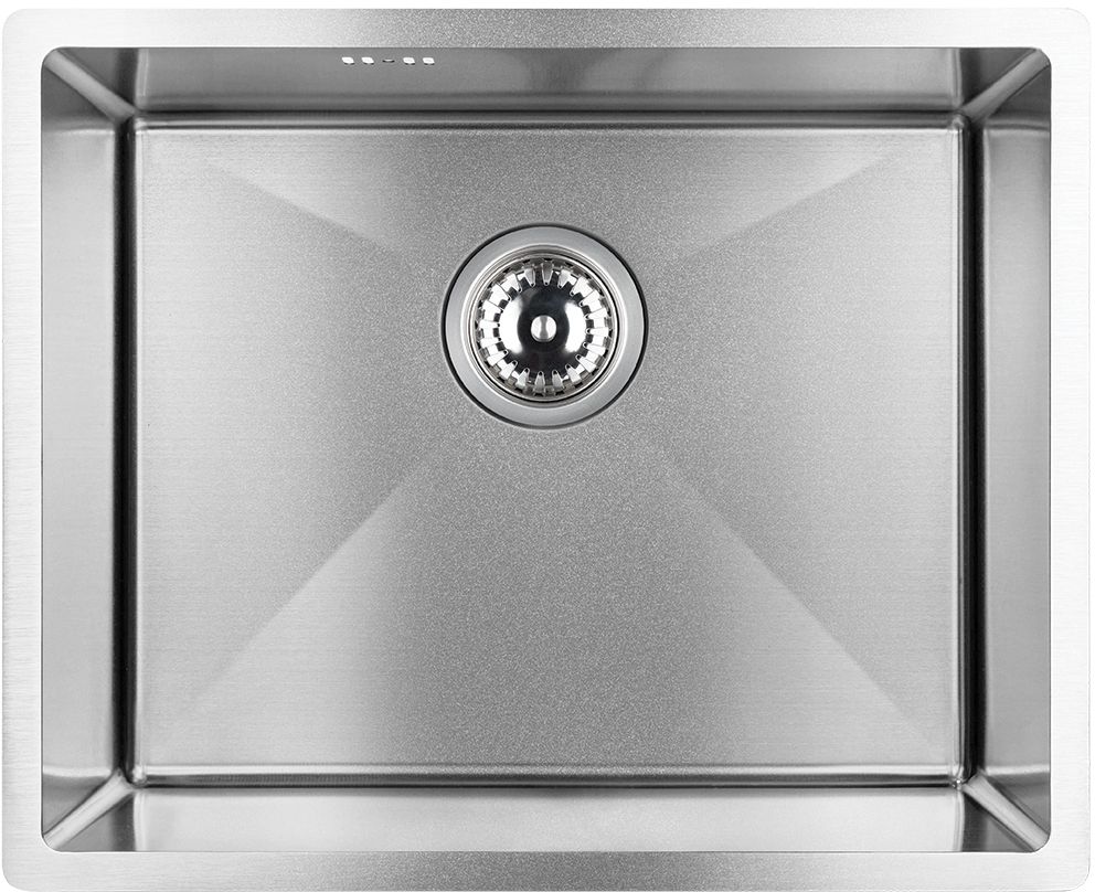 Laveo Marmara Stahlspüle mit Siphon 54x44 cm SAM010P