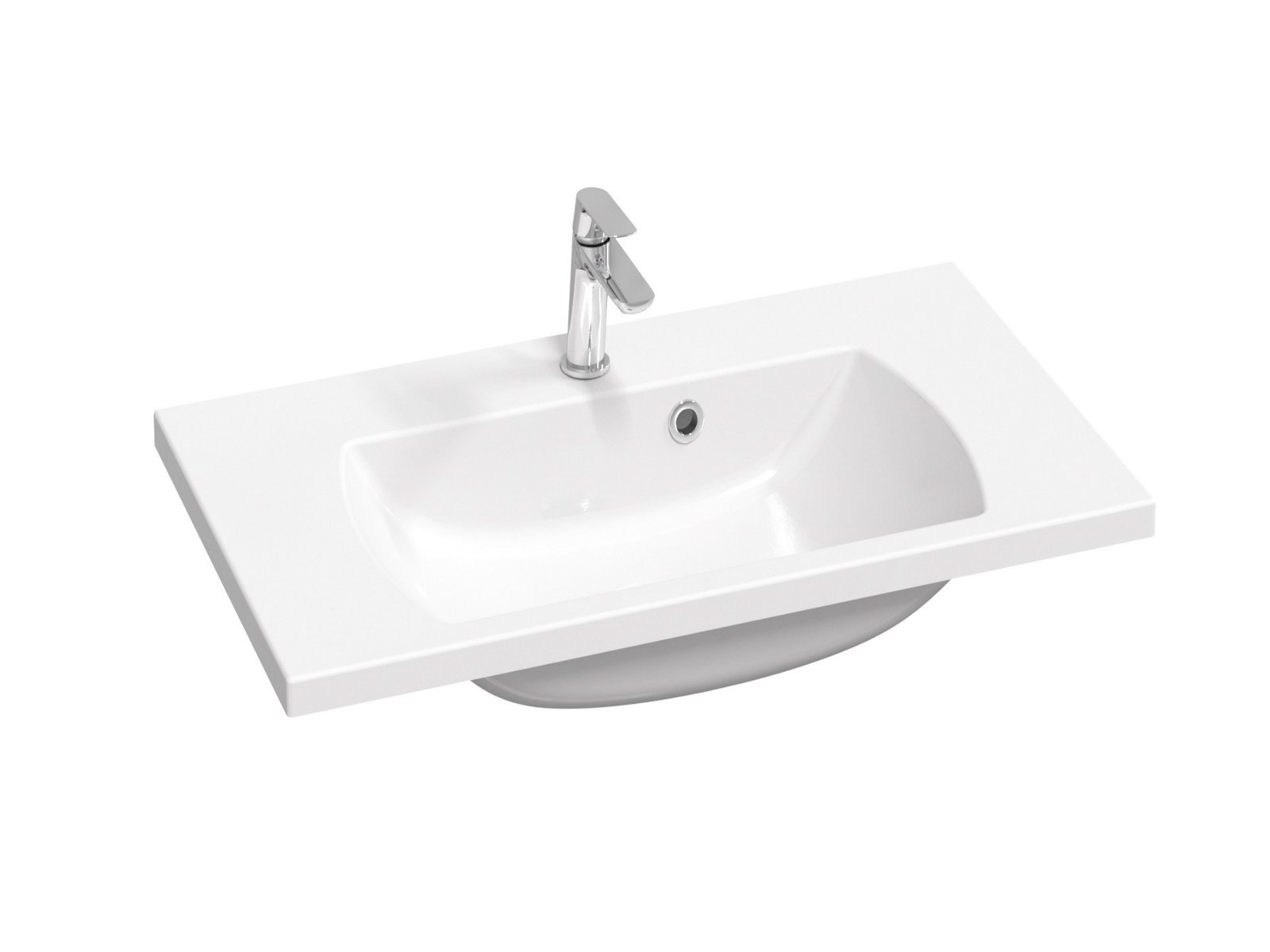 Ravak Classic II Waschbecken 80x45 cm rechteckig Möbel weiß XJX01180000