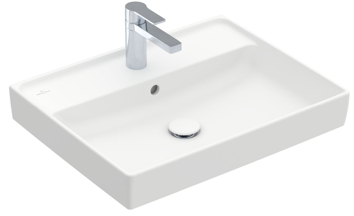 Villeroy & Boch Collaro Waschbecken 60x47 cm rechteckig Klassisch-Möbel weiß 4A336GRW