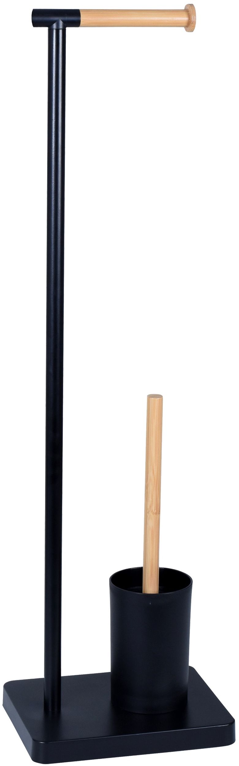BISK Umbra Stehen Sie mit einer Toilettenbürste schwarz-holz 08168