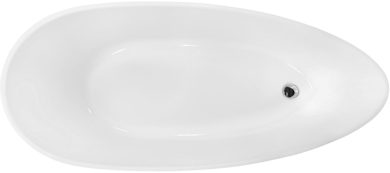 Besco Goya Freistehende Badewanne 140.5x62.5 cm oval weiß #WMMB-140GGR