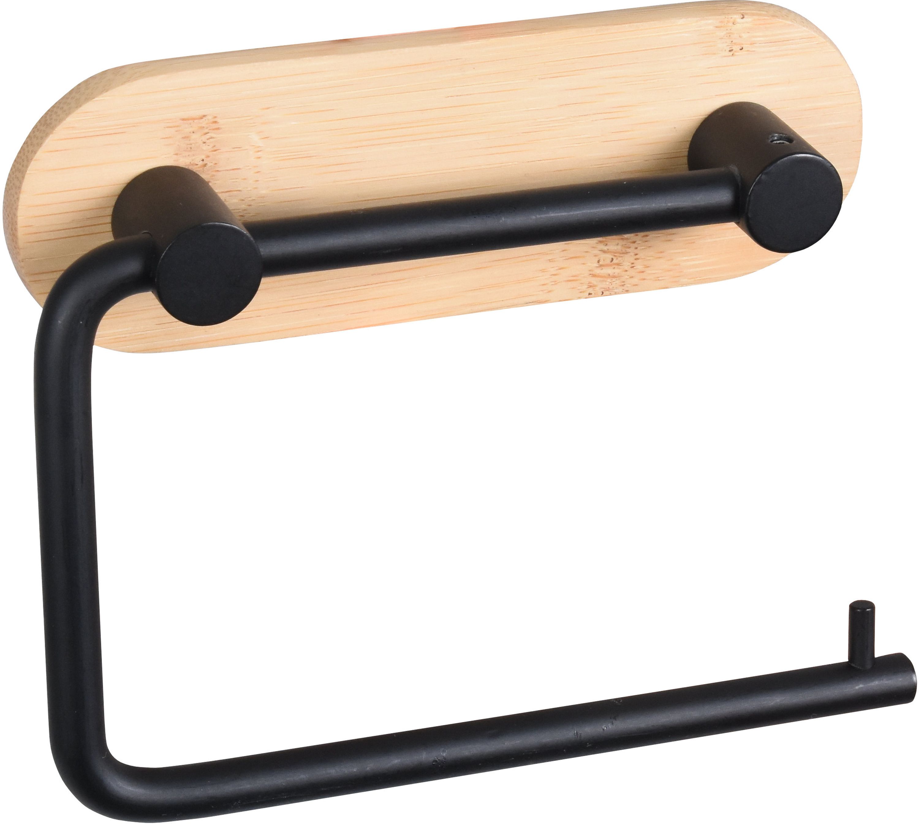 BISK Umbra Klopapierhalterung schwarz-holz 08056
