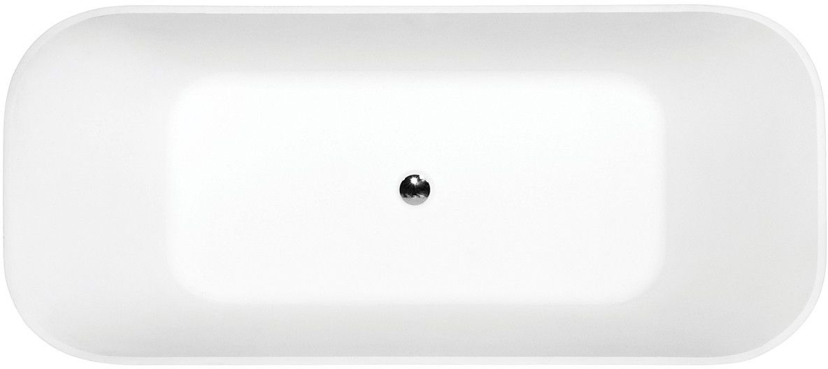 Besco Assos S-Line Freistehende Badewanne 160x70 cm rechteckig zweifarbig #WMMC-160ASG