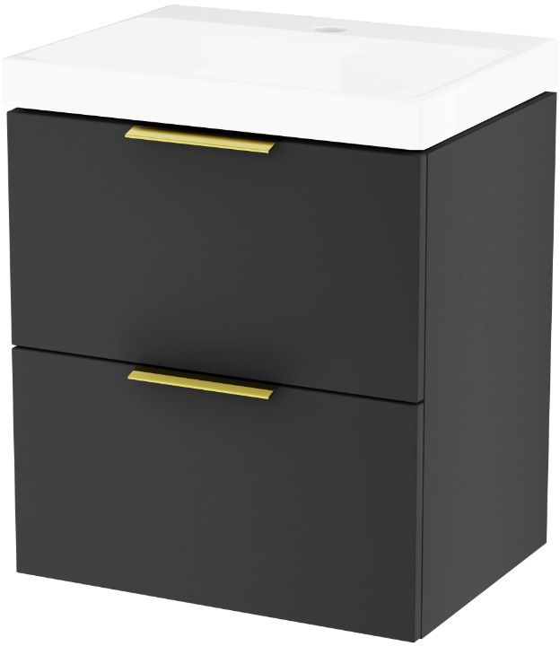 Set Kabinett Excellent Blanko MLEX.6301.490.BL, Waschbecken Excellent Blanko CENL.6317.500.WH, MLEX.6303.SET.GL