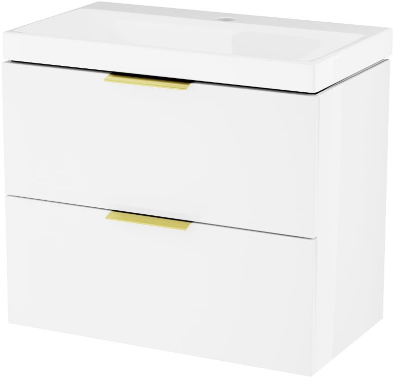 Set Kabinett Excellent Blanko MLEX.6301.640.WH, Waschbecken Excellent Blanko CENL.6317.650.WH, MLEX.6303.SET.GL