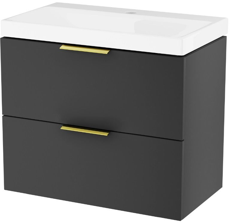 Set Kabinett Excellent Blanko MLEX.6301.640.BL, Waschbecken Excellent Blanko CENL.6317.650.WH, MLEX.6303.SET.GL