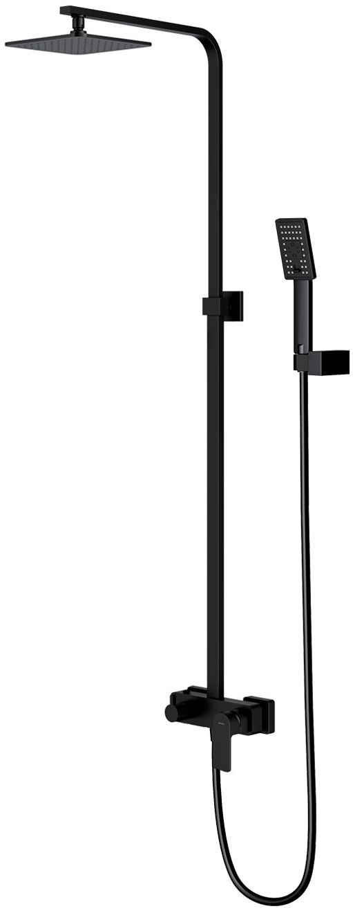 Omnires Baretti Duschset Wandmontage schwarz BA7844BL