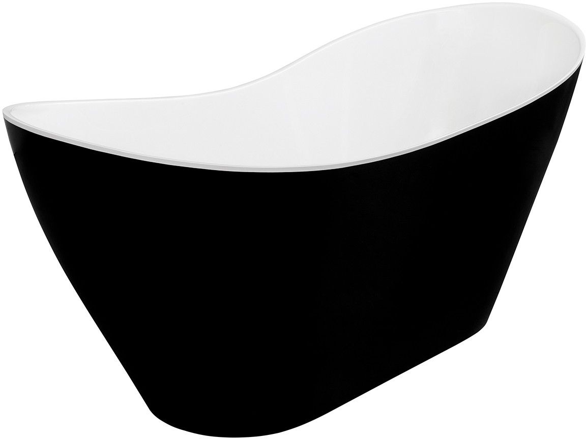 Besco Viya Freistehende Badewanne 160x70 cm oval zweifarbig #WMMC-160VKW