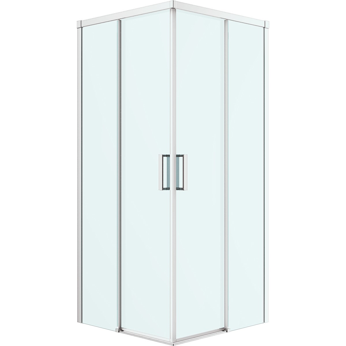 Oltens Breda Dusche 90x90 cm quadratisch chrom Glanz/durchsichtiges Glas 20006100