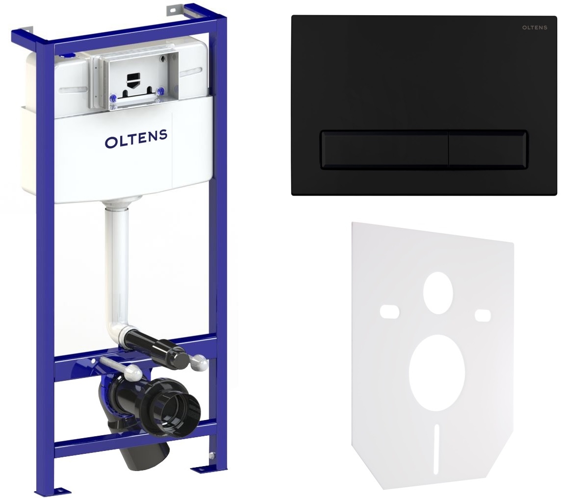 Set Unterputzrahmen Oltens Triberg 50001000, Betätigungsplatte Oltens Torne 57103300, 49301000