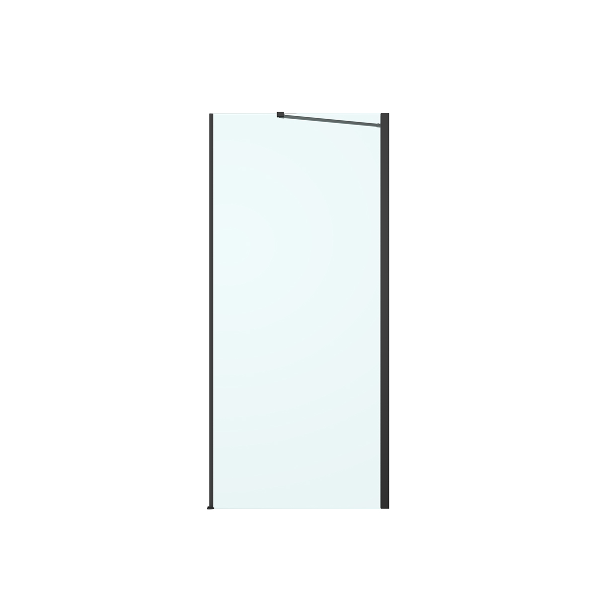 Oltens Hallan Duschwand 100 cm schwarz Matte/durchsichtiges Glas 22102300