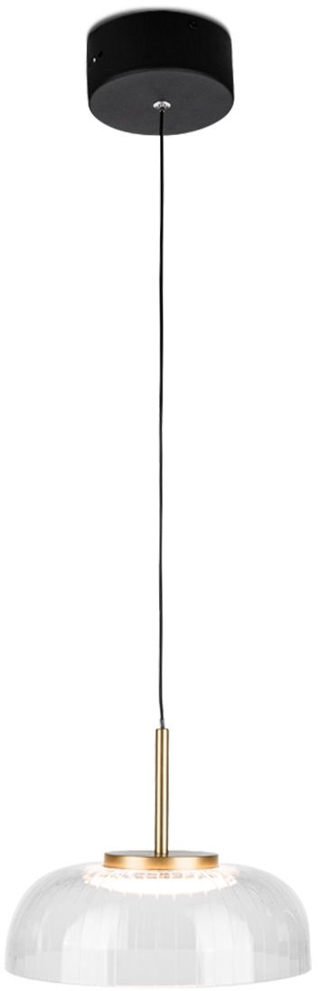 Altavola Design Vitrum Pendelleuchte 1x7 W schwarz-transparent-gold LA104/P