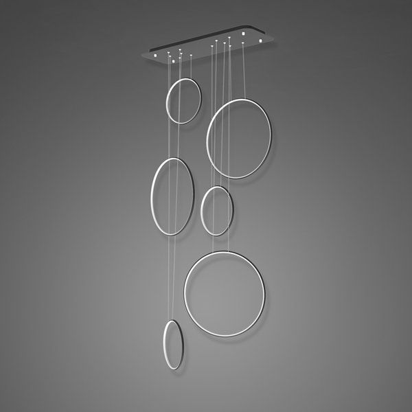 Altavola Design Ledowe Okręgi Pendelleuchte 6x130 W schwarz LA076/P_90_in_3k_black_dimm