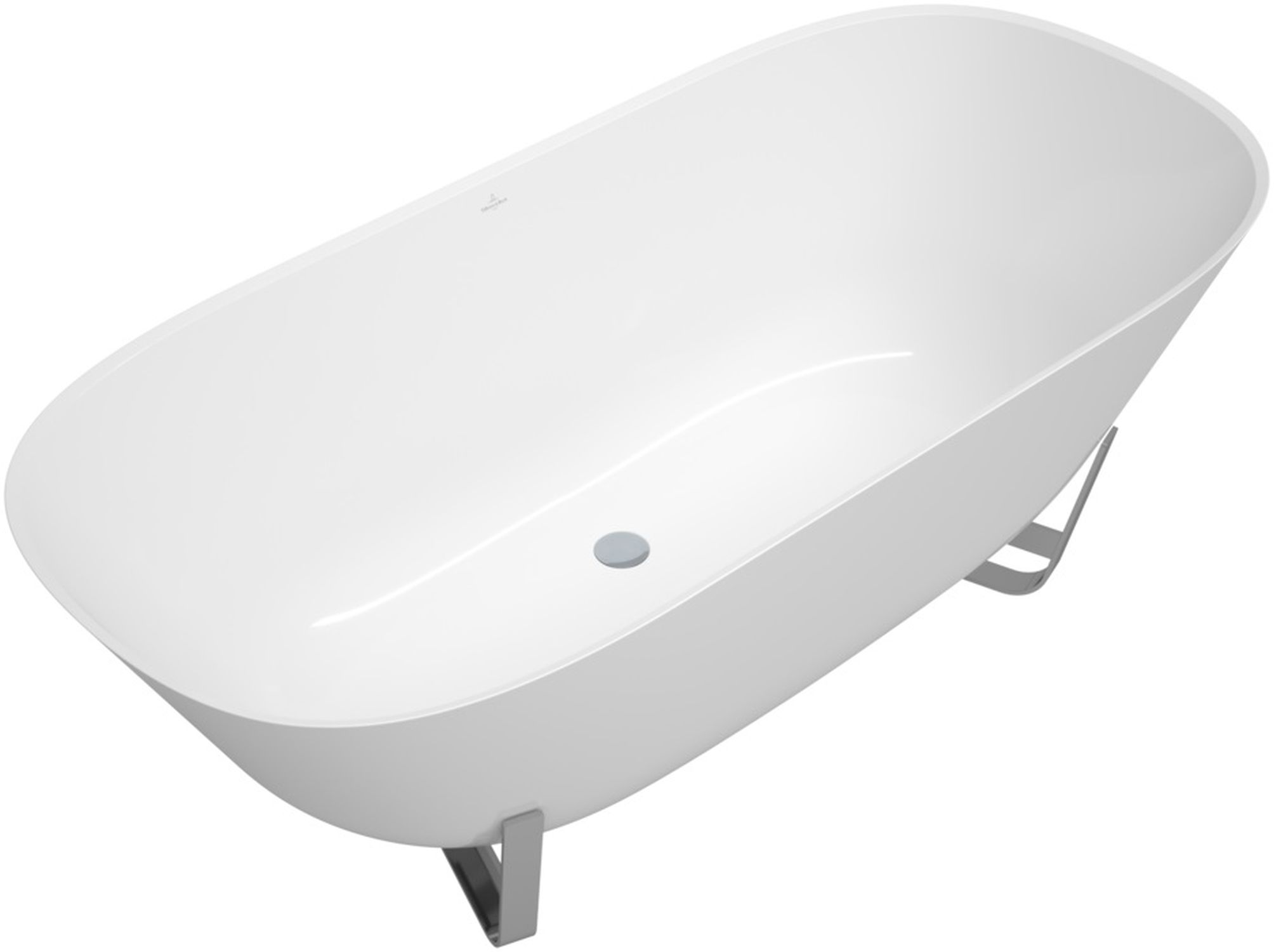 Villeroy & Boch Antheus Freistehende Badewanne 175x80 cm oval weiß UBQ175ANH7F400V-01