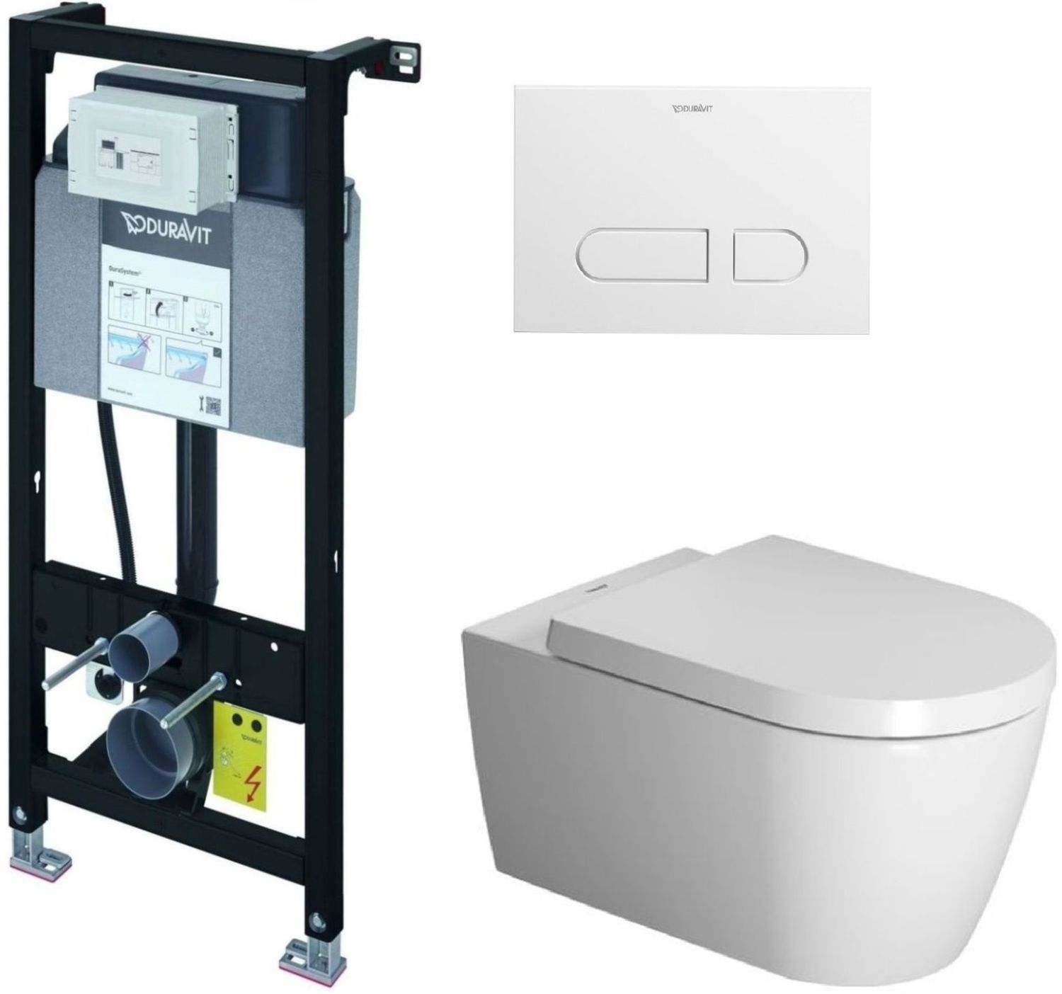 Satz toilettenschüssel Duravit ME by Starck 2529092000, unterputzrahmen Duravit DuraSystem WD1011000000, 0020090000, WD5001011000
