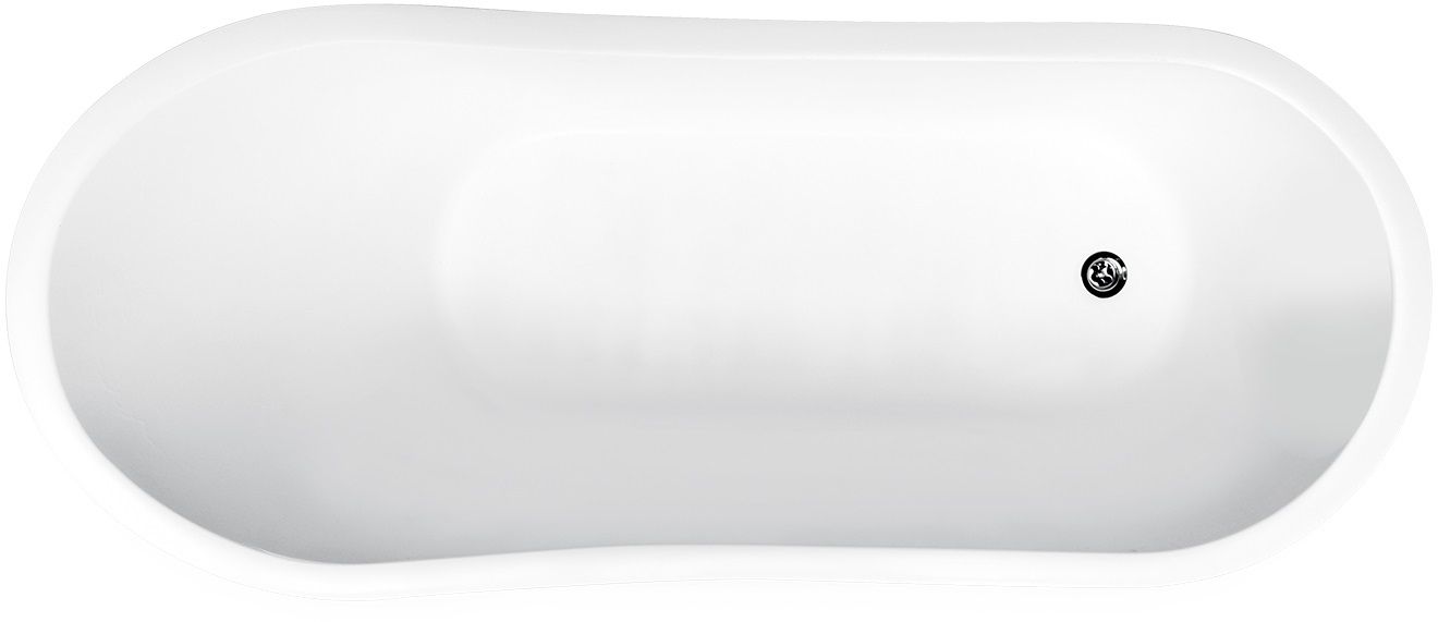 Besco Gloria Freistehende Badewanne 160x70 cm oval zweifarbig #WMMC-160-GLC