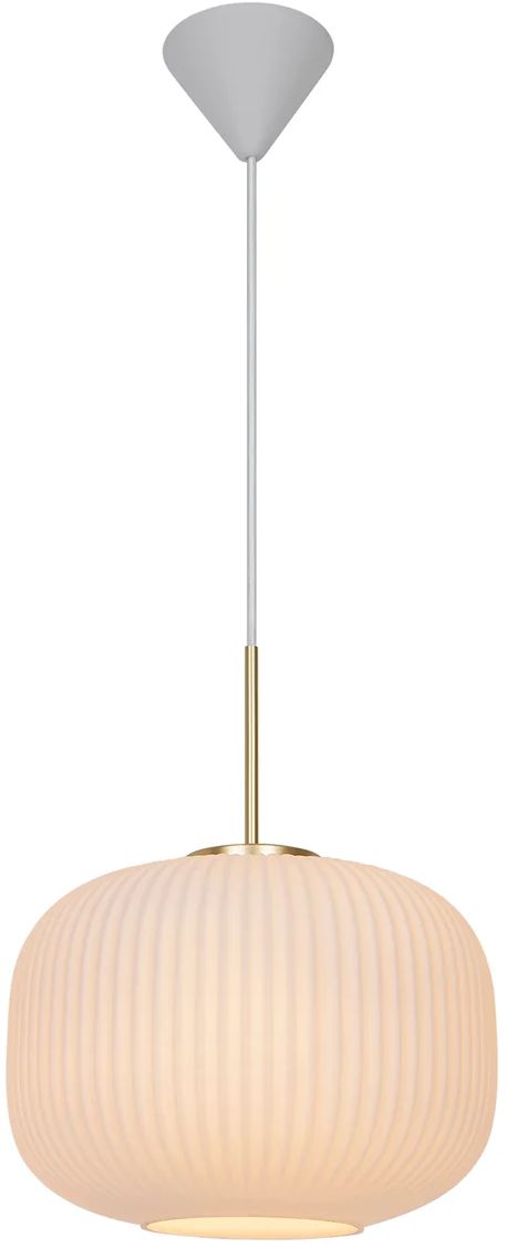 Nordlux Milford Pendelleuchte 1x60 W weiß-messing-opal 2213213001