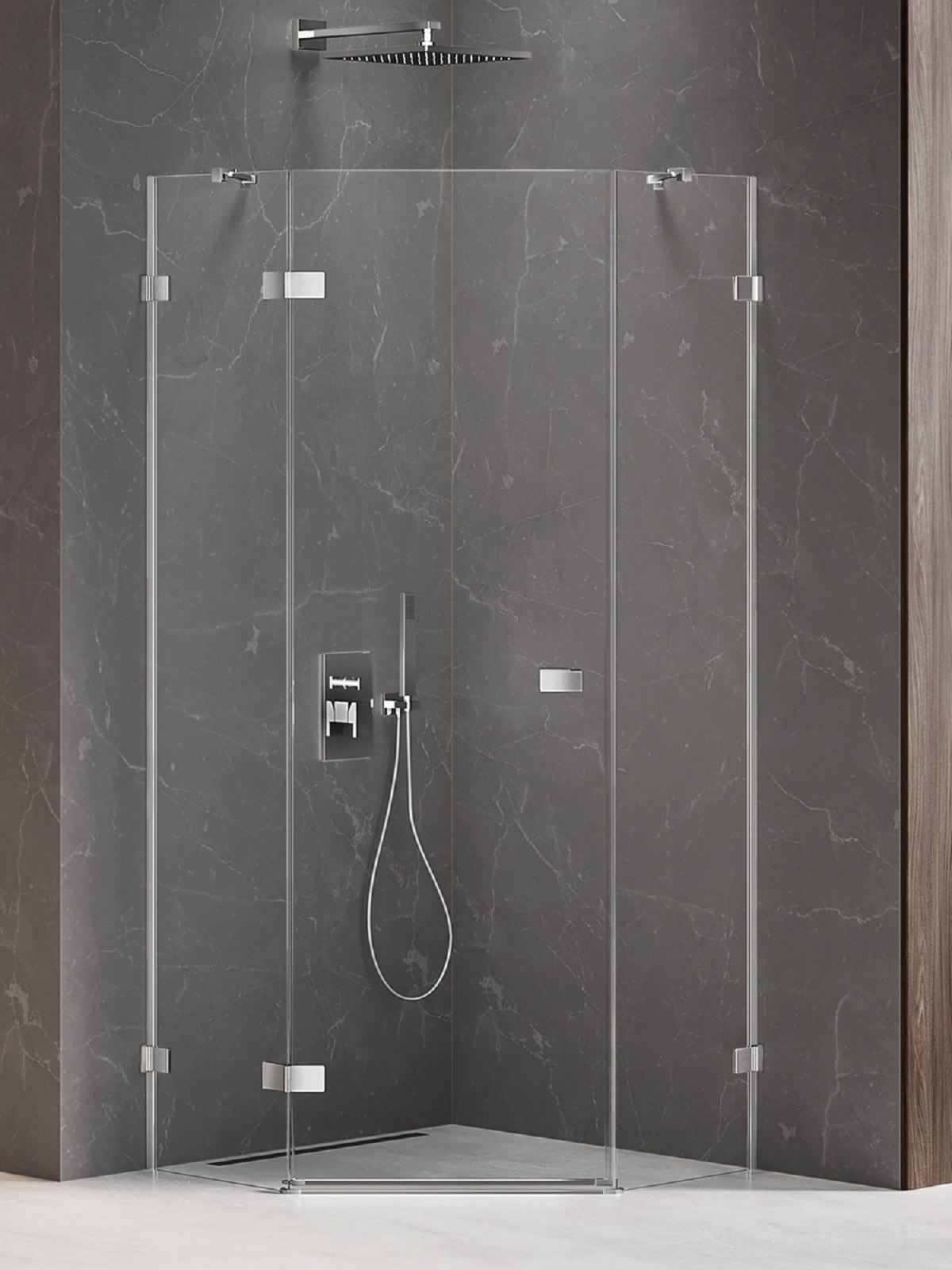 New Trendy Avexa Dusche 90x90 cm chrom Glanz/durchsichtiges Glas EXK-3886