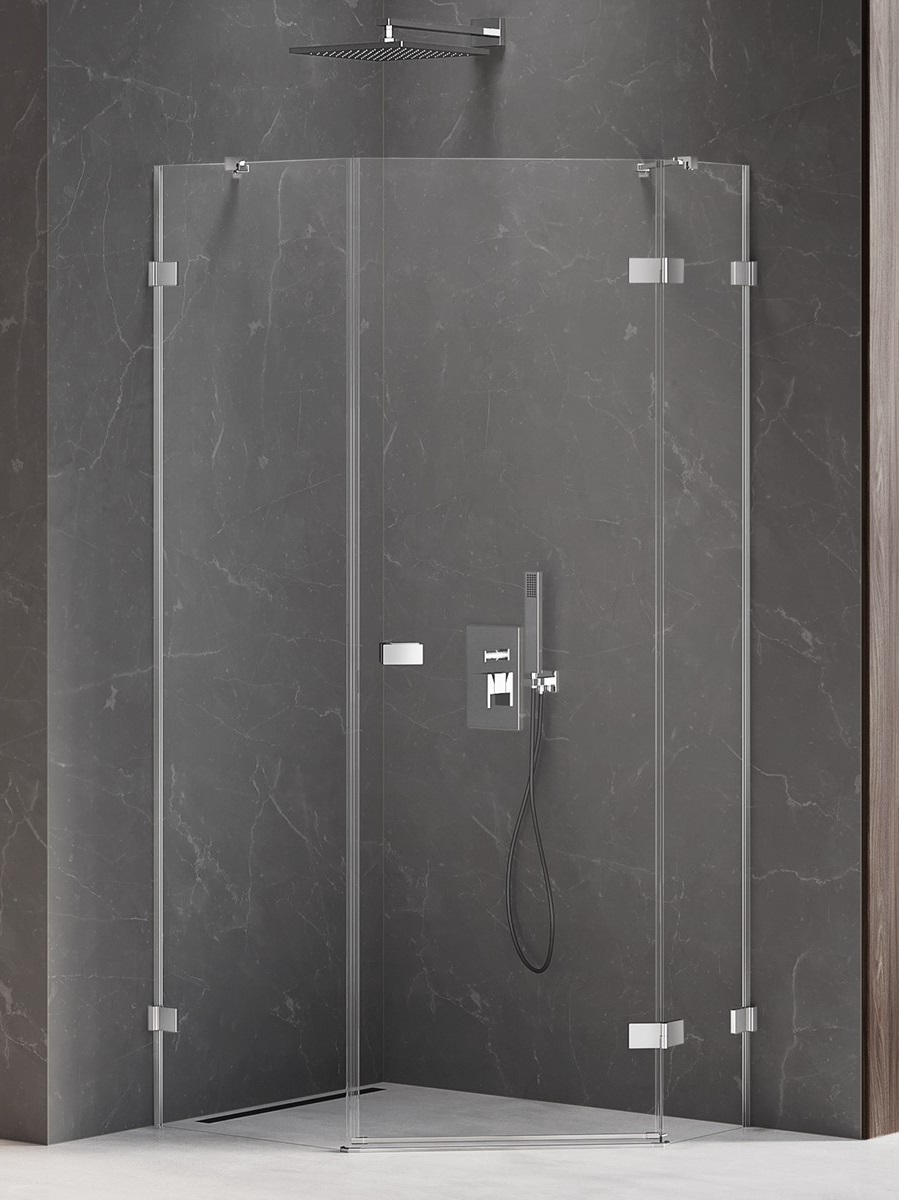 New Trendy Avexa Dusche 100x80 cm chrom Glanz/durchsichtiges Glas EXK-3891