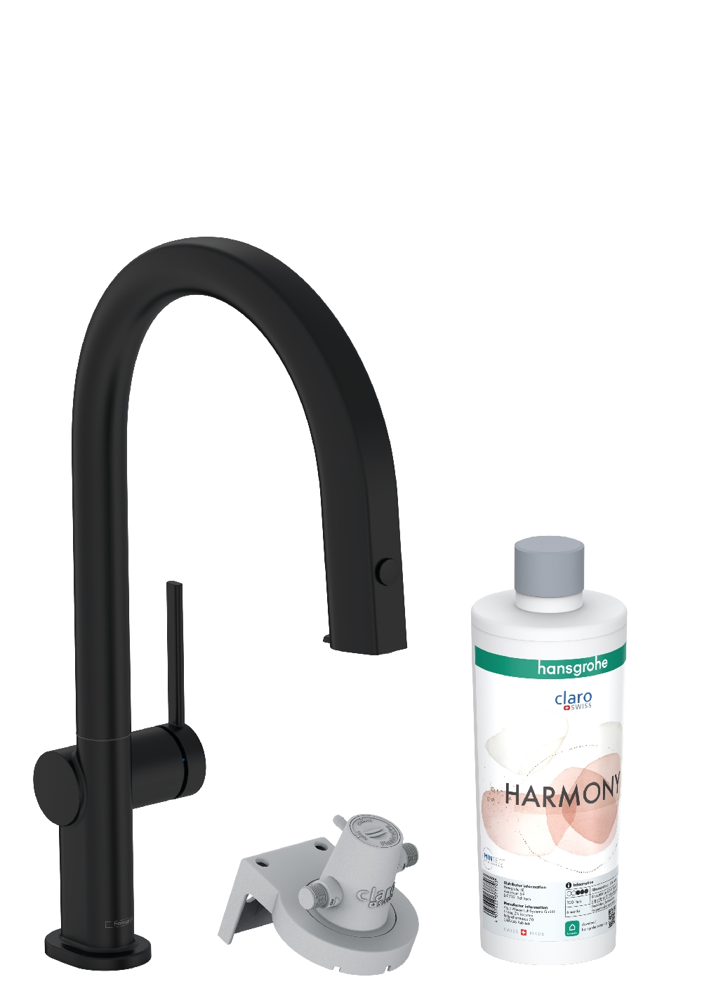 Hansgrohe Aqittura M91 Küchenarmatur mit Filter Stehend schwarz 76801670