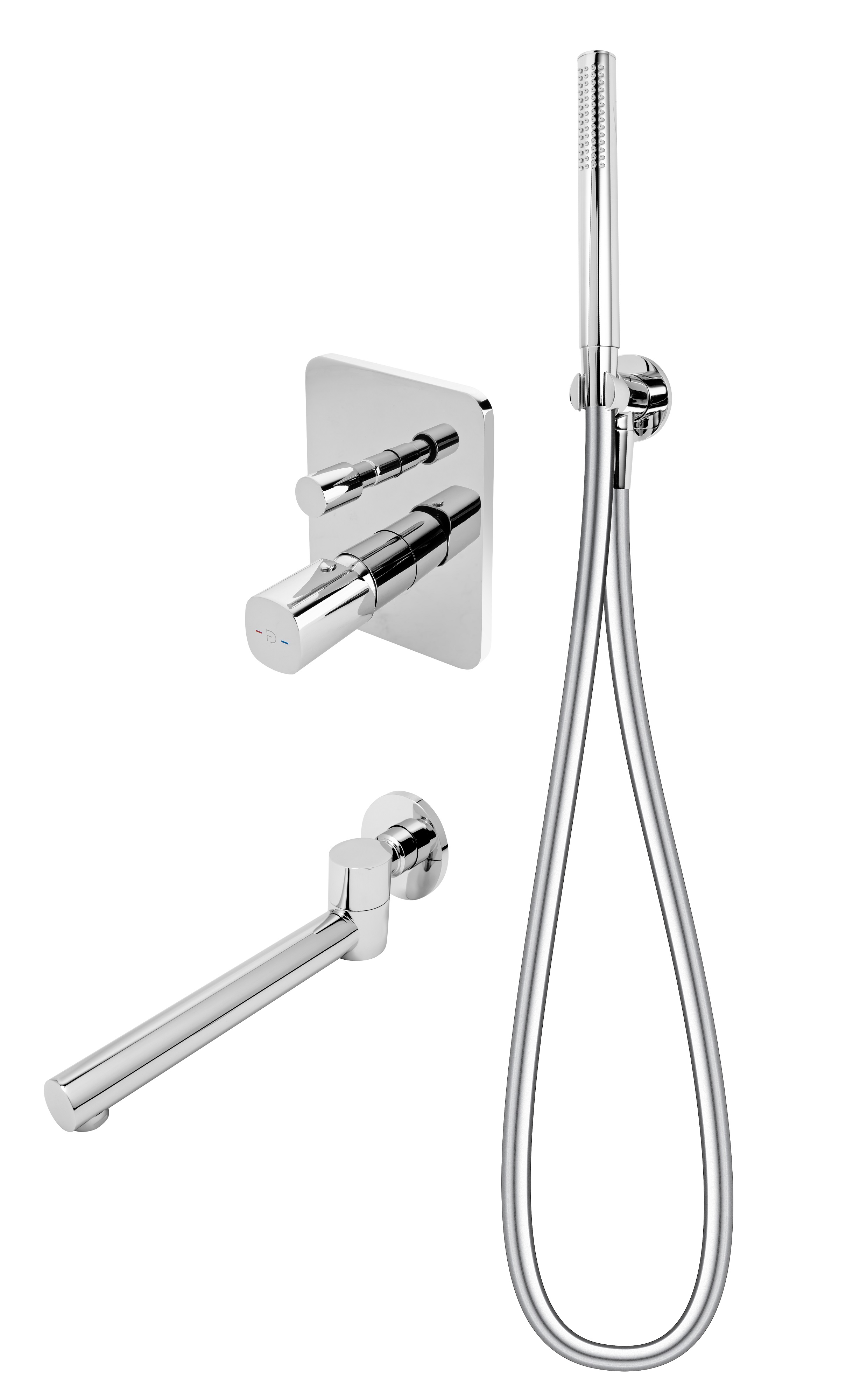 FDesign Meandro Badewannen- und Duschset Unterputz chrom FD1-MDR-7PSET1-11